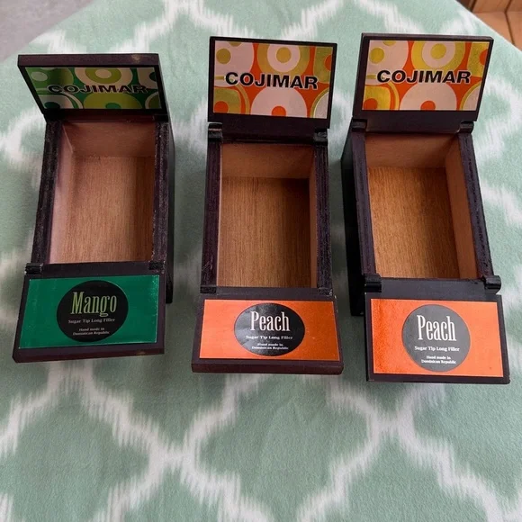 3 Cojimar Wooden Boxes Set of 3 dark brown - Picture 2 of 7